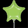 Anagram 9 in. Lime Star Flat Foil Balloon 41121